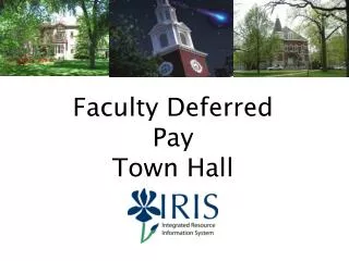 Faculty Deferred Pay Town Hall