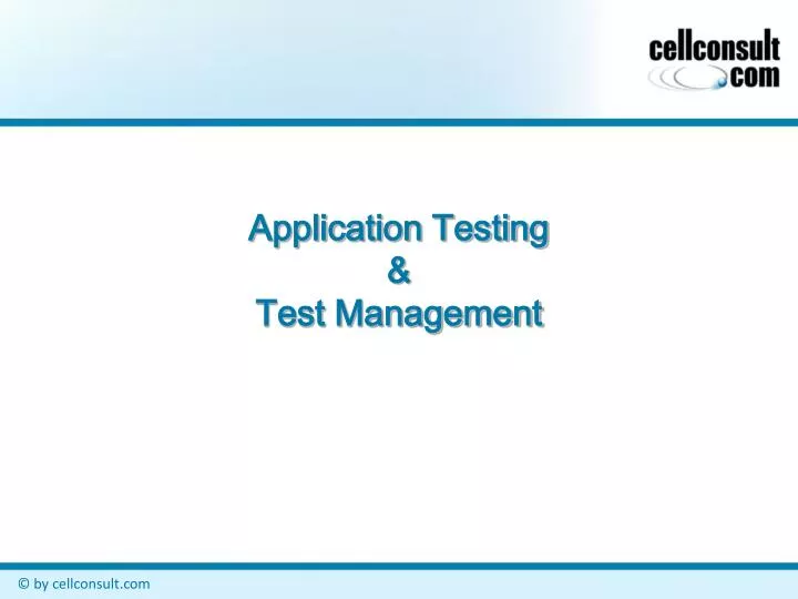 application testing test management