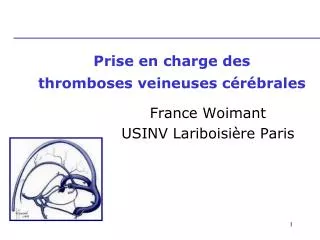 prise en charge des thromboses veineuses c r brales