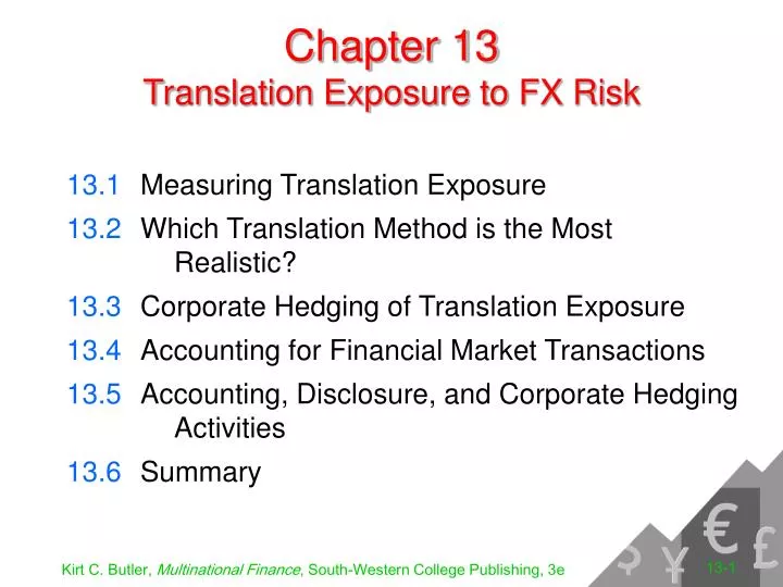 chapter 13 translation exposure to fx risk