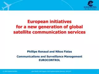 European initiatives for a new generation of global satellite communication services