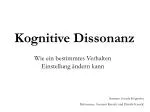 Kognitive Dissonanz - slide 1