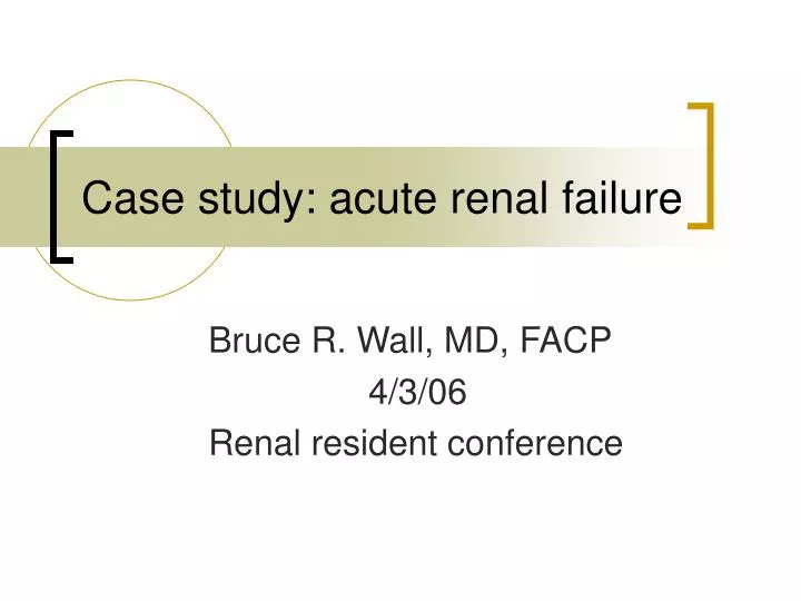 case study acute renal failure
