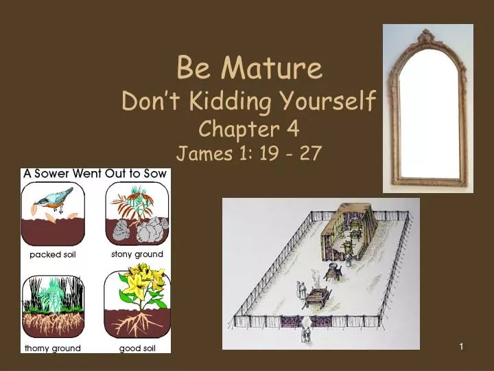 be mature don t kidding yourself chapter 4 james 1 19 27
