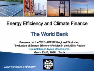 Energy Efficiency and Climate Finance