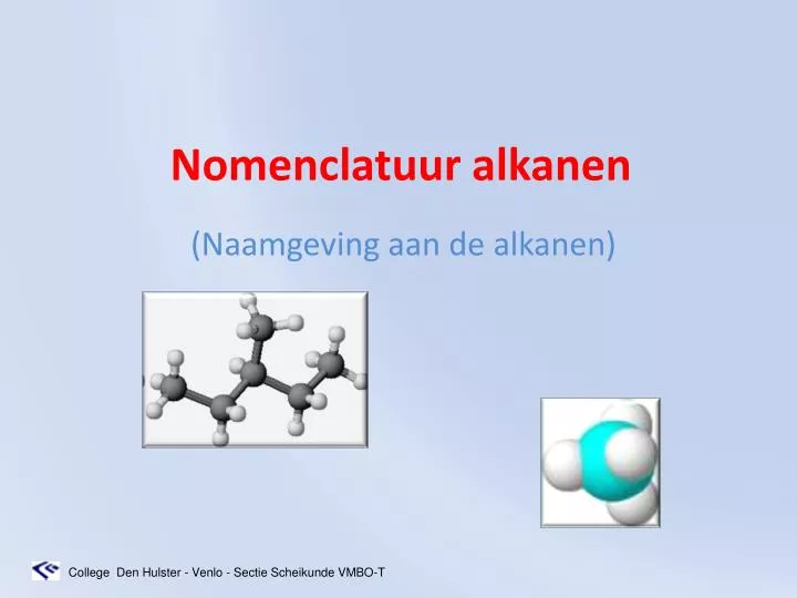 nomenclatuur alkanen