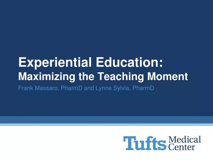 experiential education maximizing the teaching moment