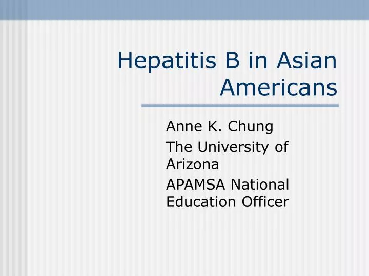 hepatitis b in asian americans
