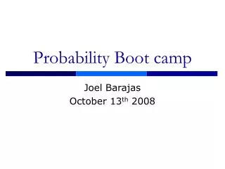 Probability Boot camp