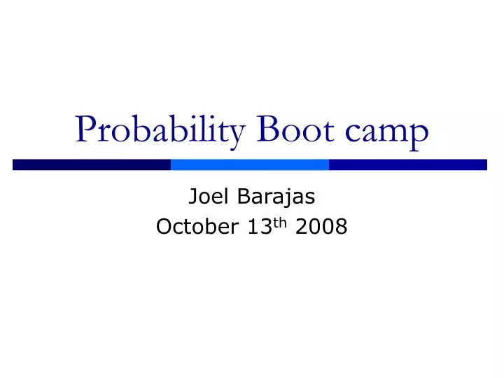 probability boot camp