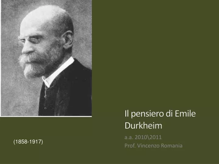 il pensiero di emile durkheim