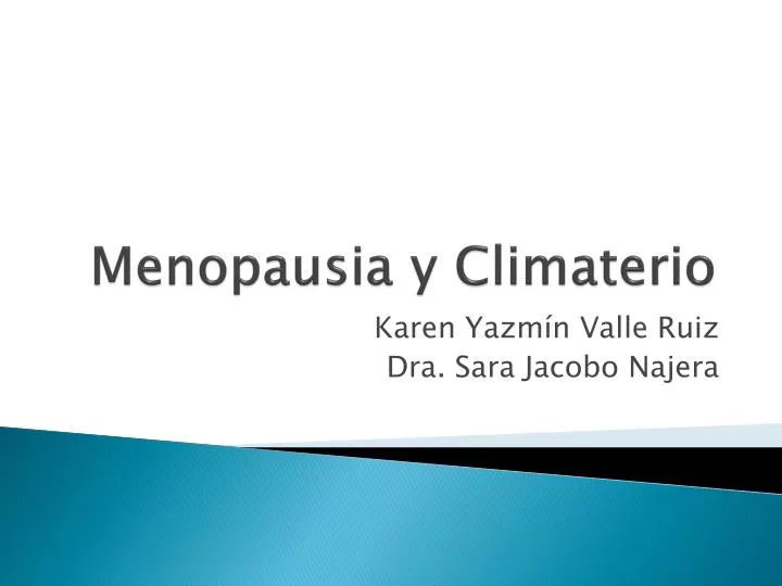 menopausia y climaterio