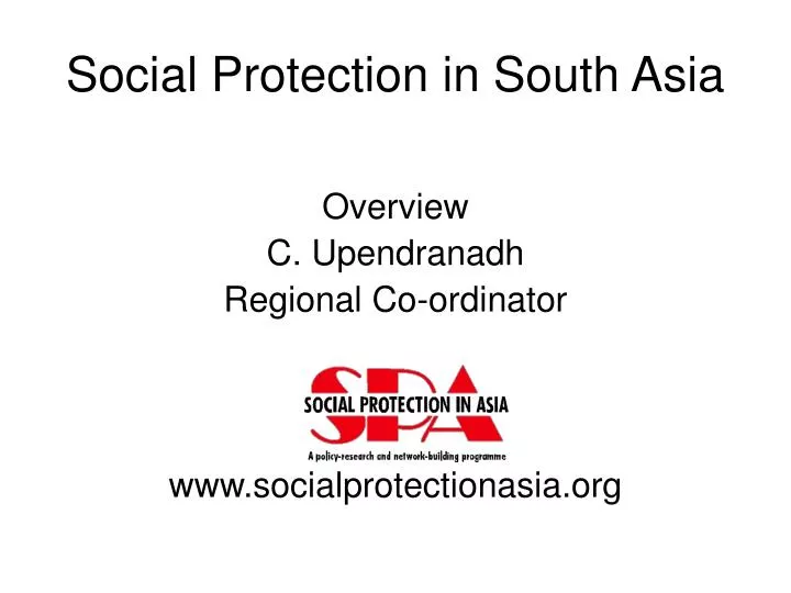 social protection in south asia