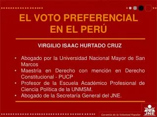 el voto preferencial en el per