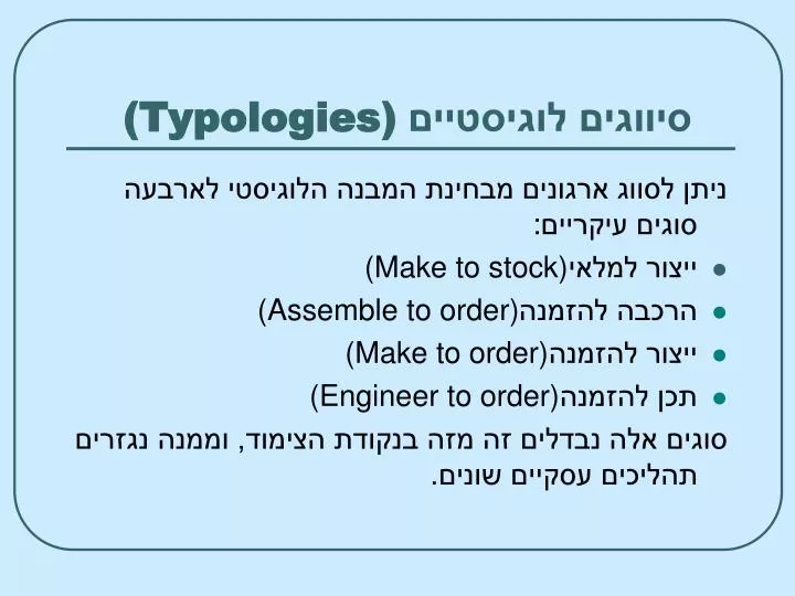 typologies