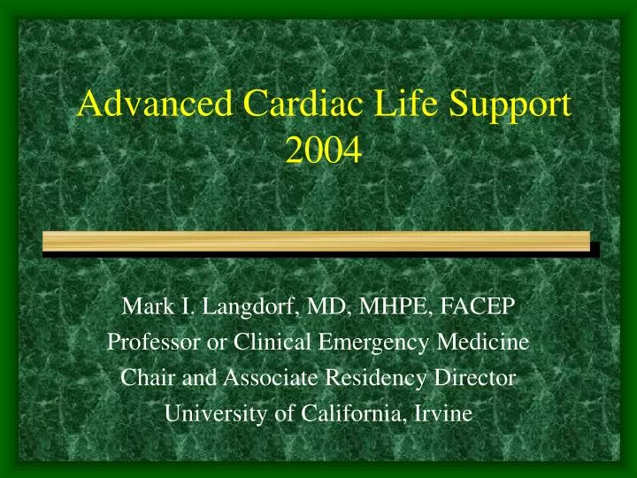 advanced cardiac life support 2004
