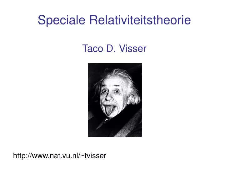 speciale relativiteitstheorie taco d visser