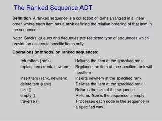 The Ranked Sequence ADT