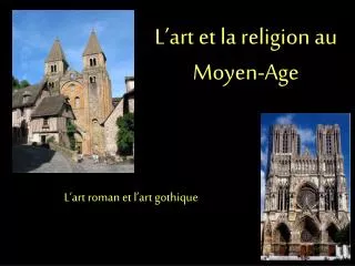 l art et la religion au moyen age