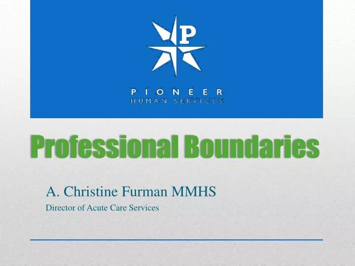 professional boundaries