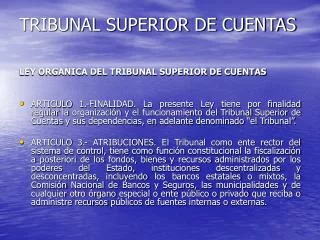 TRIBUNAL SUPERIOR DE CUENTAS