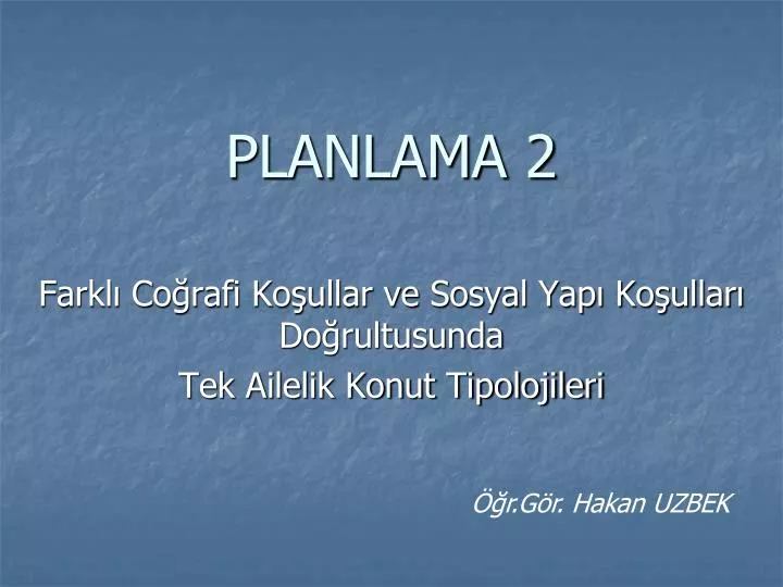 planlama 2
