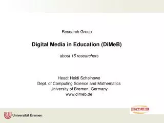 Research Group Digital Media in Education (DiMeB)