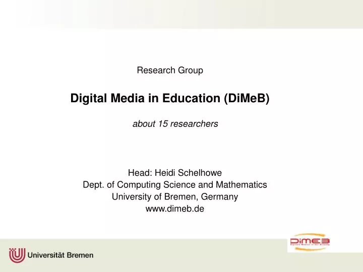research group digital media in education dimeb