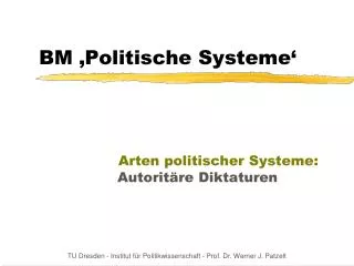 BM ‚Politische Systeme‘