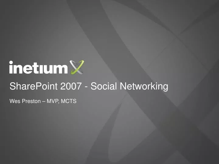 sharepoint 2007 social networking
