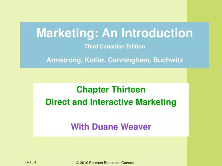 marketing an introduction third canadian edition armstrong kotler cunningham buchwitz