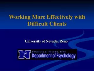 Working More Effectively with Difficult Clients
