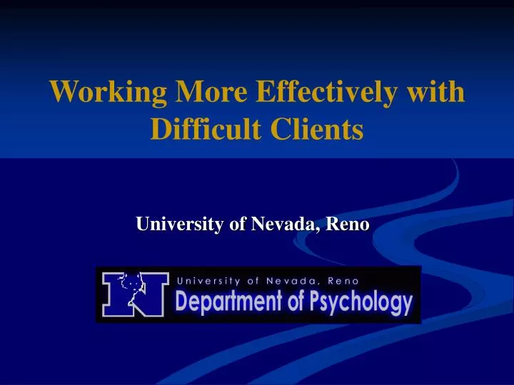 working more effectively with difficult clients