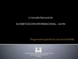 1 jornada nacional de alfabetizaci n informacional alfin