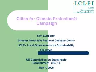 Cities for Climate Protection ® Campaign
