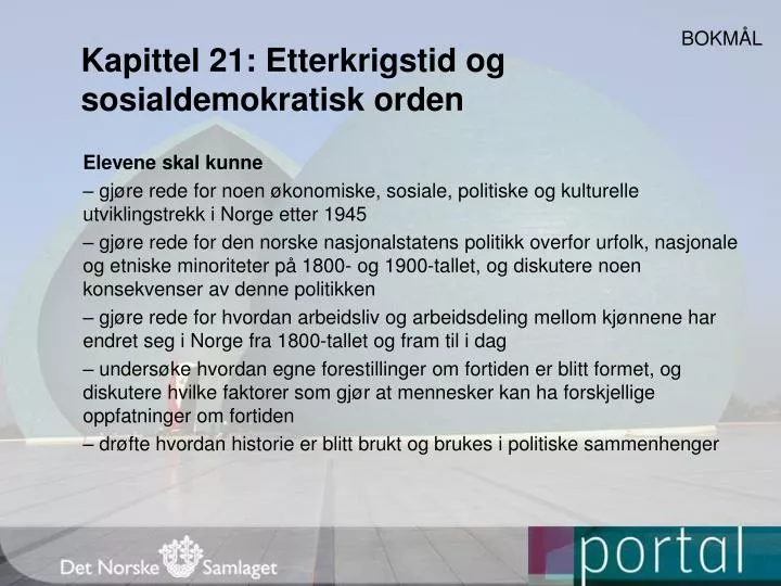 kapittel 21 etterkrigstid og sosialdemokratisk orden