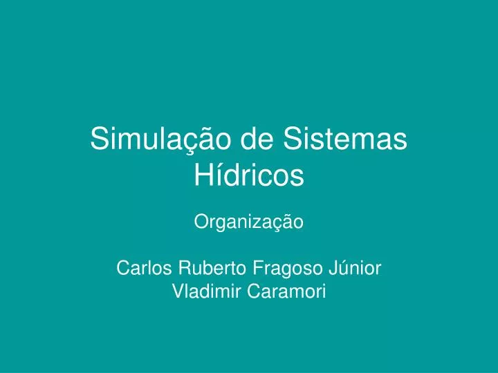 simula o de sistemas h dricos