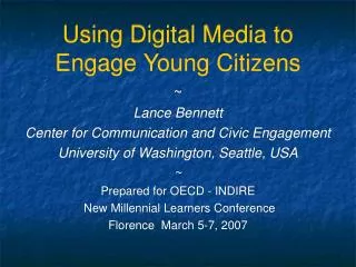 Using Digital Media to Engage Young Citizens
