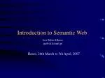 Introduction to Semantic Web - slide 1