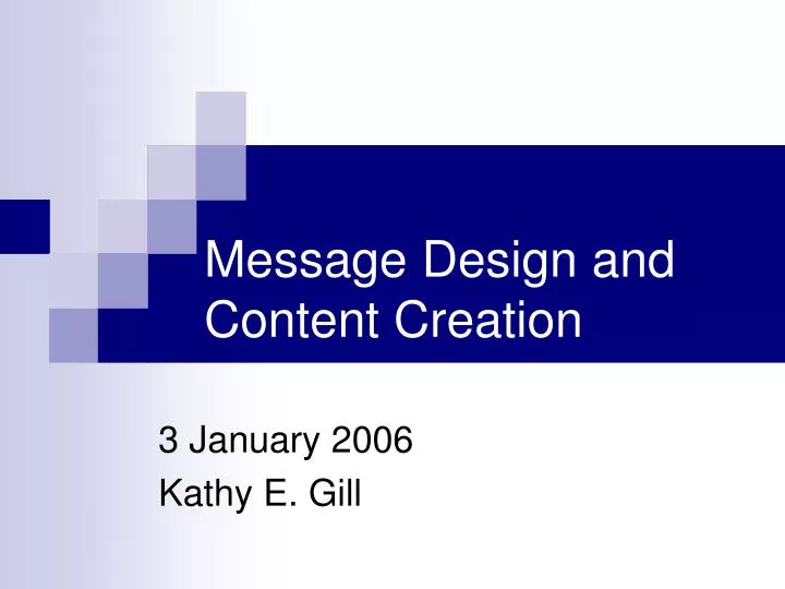 message design and content creation