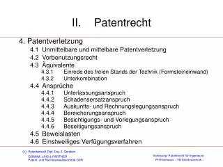 ii patentrecht