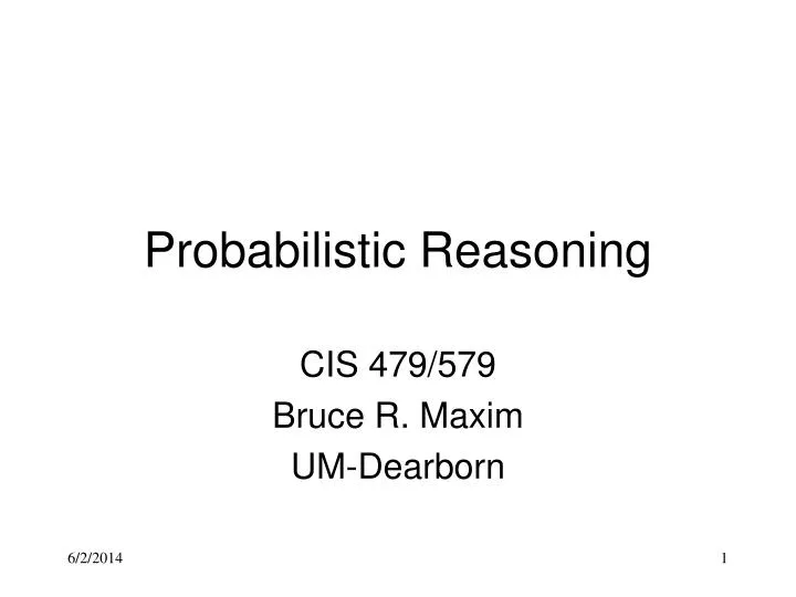 probabilistic reasoning