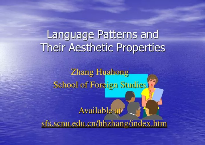 language patterns and their aesthetic properties