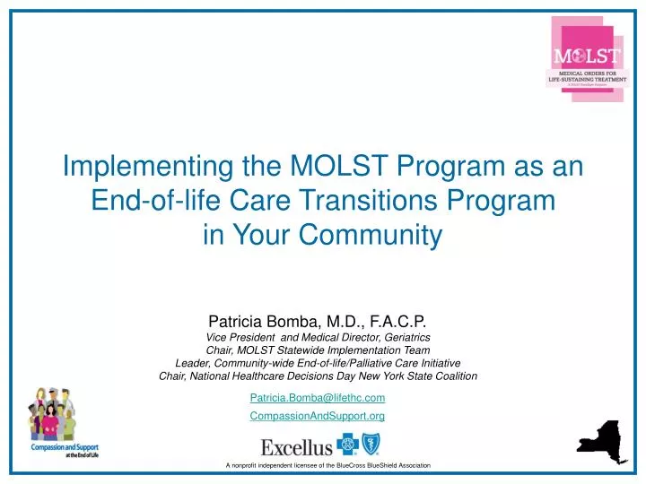 implementing the molst program as an end of life care transitions program in your community