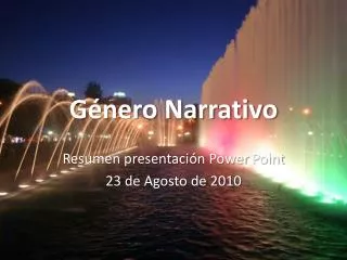 g nero narrativo