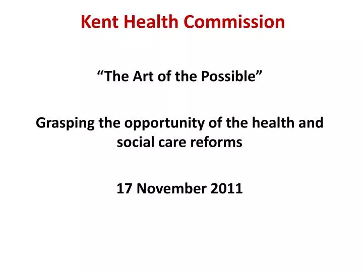 kent health commission