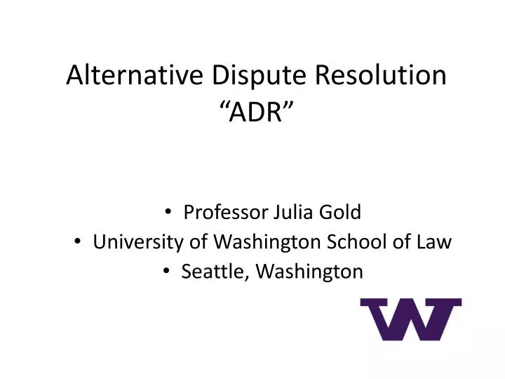 alternative dispute resolution adr