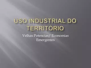 uso industrial do territ rio