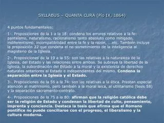syllabus quanta cura p o ix 1864