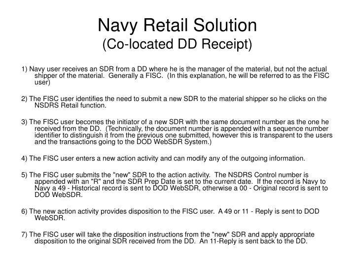 navy retail solution co located dd receipt